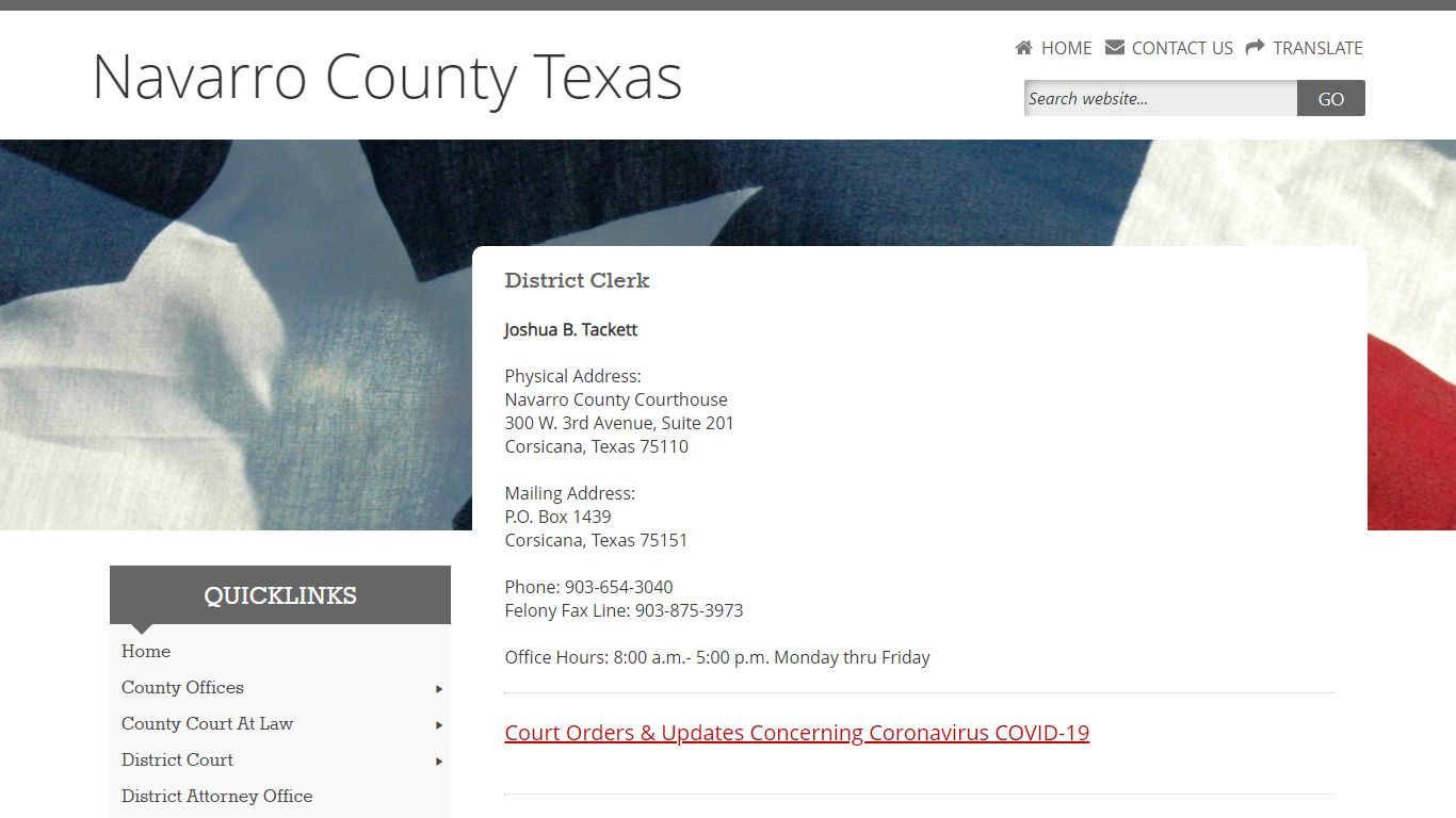 District Clerk - Navarro County, Texas