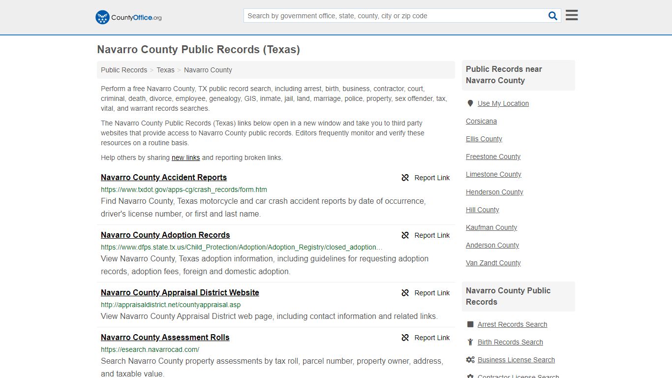 Public Records - Navarro County, TX (Business, Criminal ...